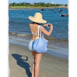 Set đồ đi biển nữ kẻ sọc pastel – Áo bra ren dây ngọc + quần short xòe sexy, siêu tôn dáng 5