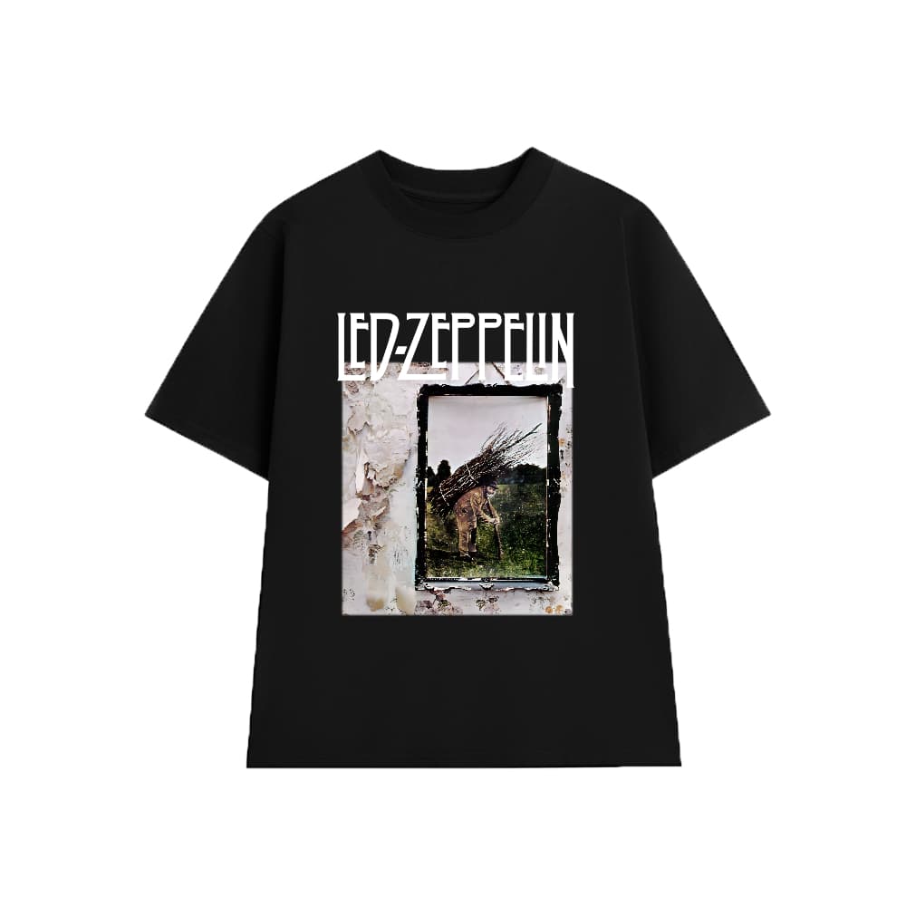Áo Thun Led Zeppelin IV (album) - LED ZEPPELIN vintage, Unisex Form Rộng Cotton Mềm