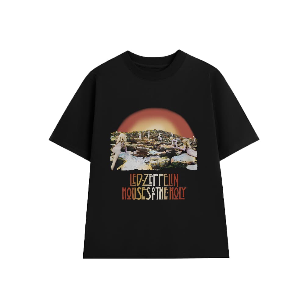 Áo Thun Houses of the Holy (album) - LED ZEPPELIN vintage, Unisex Form Rộng Cotton Mềm