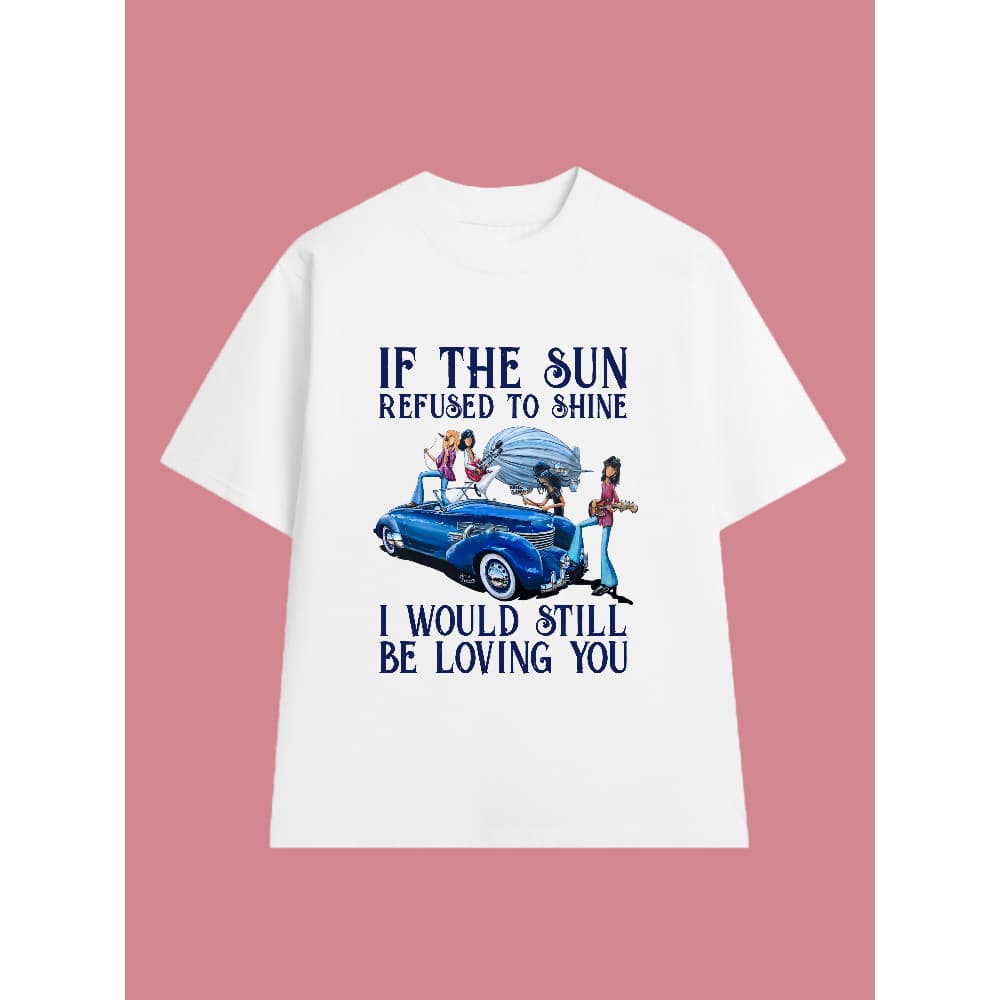 Áo Thun If The Sun Refused to Shine - LED ZEPPELIN vintage, Unisex Form Rộng Cotton Mềm