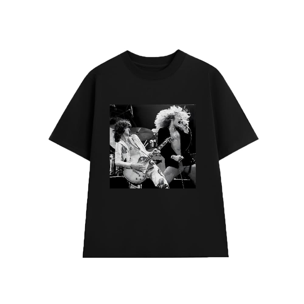 Áo Thun Jimmiy Page và Robert Plant - LED ZEPPELIN vintage LZ001, Unisex Form Rộng Cotton Mềm
