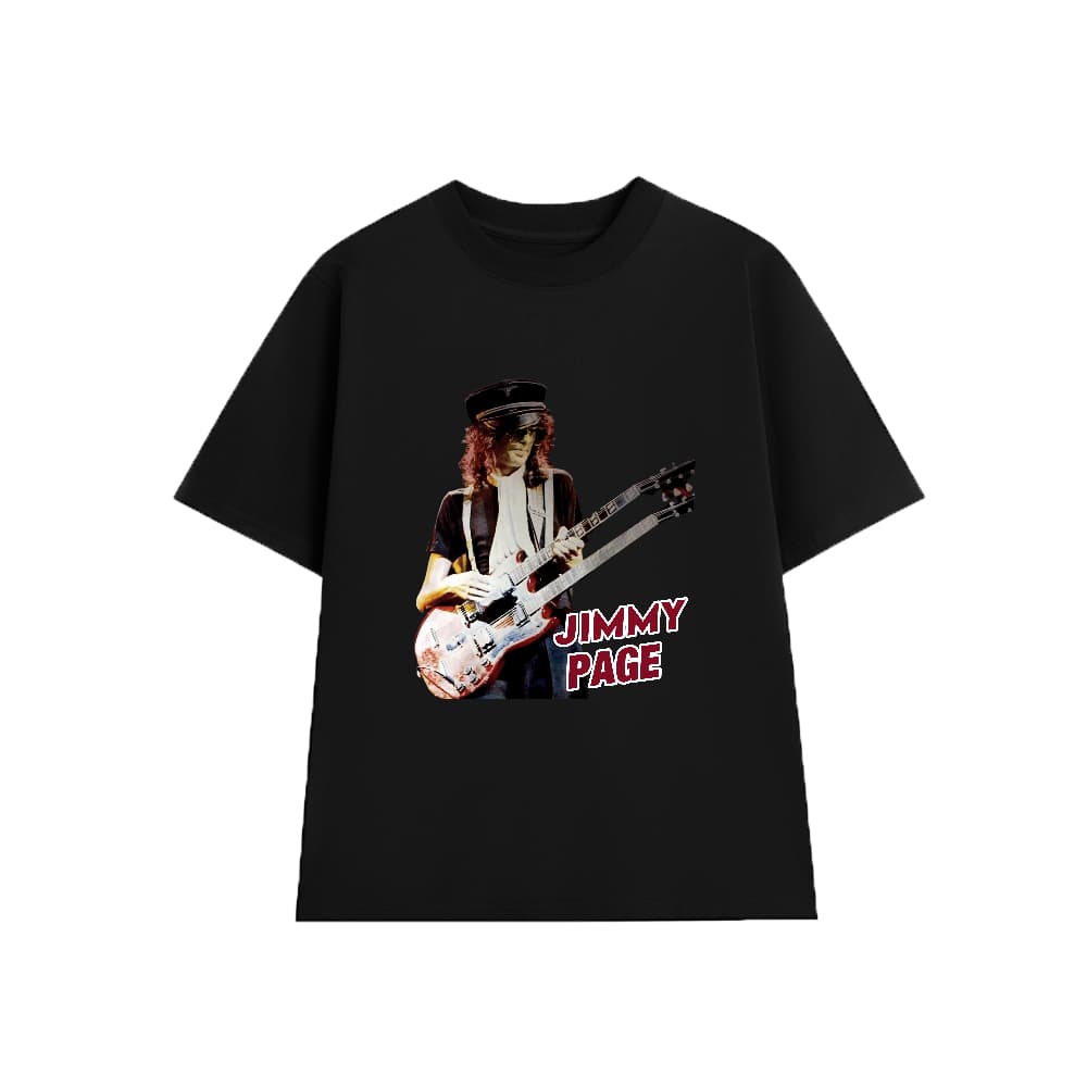 Áo Thun Jimmy Page -  LED ZEPPELIN vintage JP01, Unisex Form Rộng Cotton Mềm
