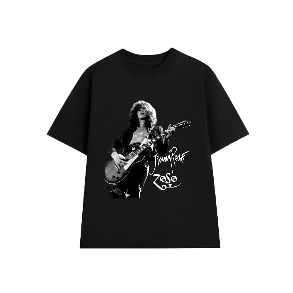 Áo Thun Jimmy Page -  LED ZEPPELIN vintage JP02, Unisex Form Rộng Cotton Mềm