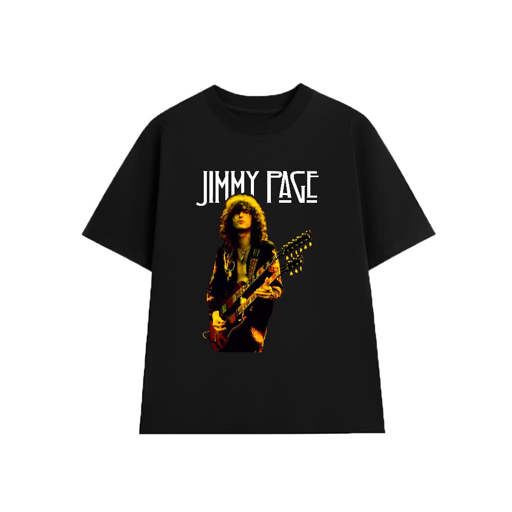 Áo Thun Jimmy Page -  LED ZEPPELIN vintage JP03, Unisex Form Rộng Cotton Mềm