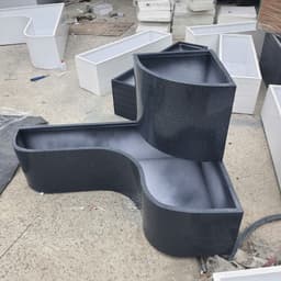 Chậu uốn góc, chậu tiểu cảnh góc ban công chất liệu composite siêu nhẹ, siêu bền (chưa kèm cây, tượng) 5