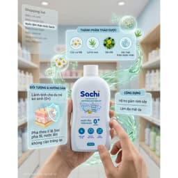 Nước tắm thảo dược SACHI dịu mát, phòng rôm sảy, mẩn ngứa, hăm tã, bảo vệ da cho bé - 250ml 2