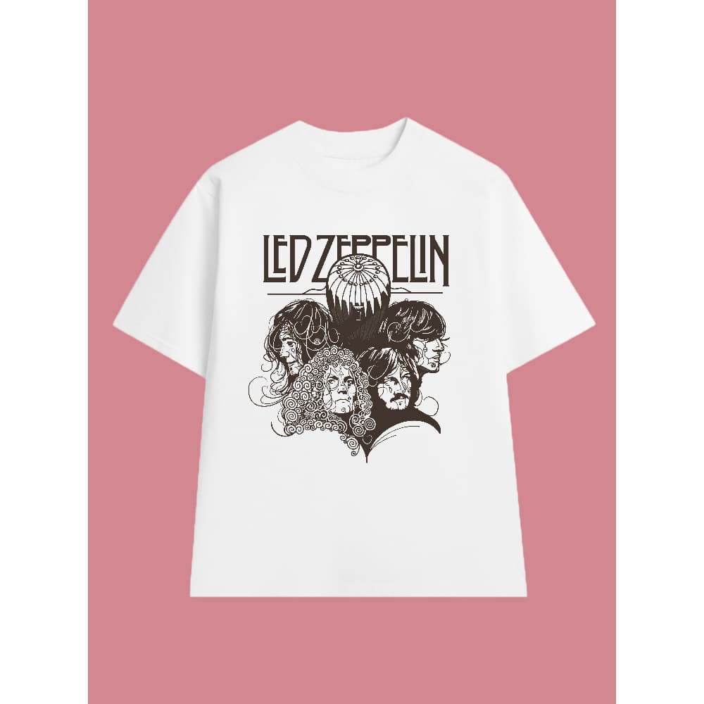 Áo Thun LED ZEPPELIN BAND vintage B006, Unisex Form Rộng Cotton Mềm