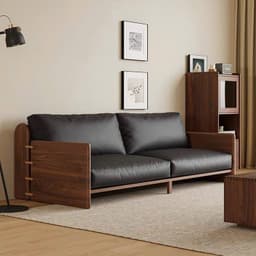 Ghế sofa gỗ tự nhiên đệm nỉ, da VUADECOR VS120 2