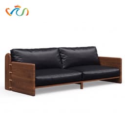 Ghế sofa gỗ tự nhiên đệm nỉ, da VUADECOR VS120 1