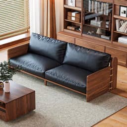 Ghế sofa gỗ tự nhiên đệm nỉ, da VUADECOR VS120 8