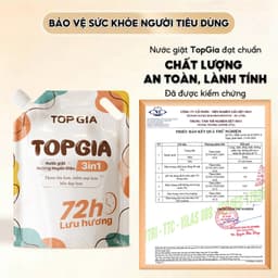 Nước Giặt Xả TOPGIA 2L Hương Huyền Diệu Đánh Bay Vết Bẩn Lưu Hương Thơm Lâu 72H Bảo Vệ Sợi Vải 3