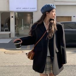[Sẵn Xám] Áo Blazer Nữ Dáng Dài Áo Vest Nữ Blazer Form Rộng Dáng Dài Màu Đen Kiểu Hàn Quốc Đi Làm Đi Chơi AZ1073 1