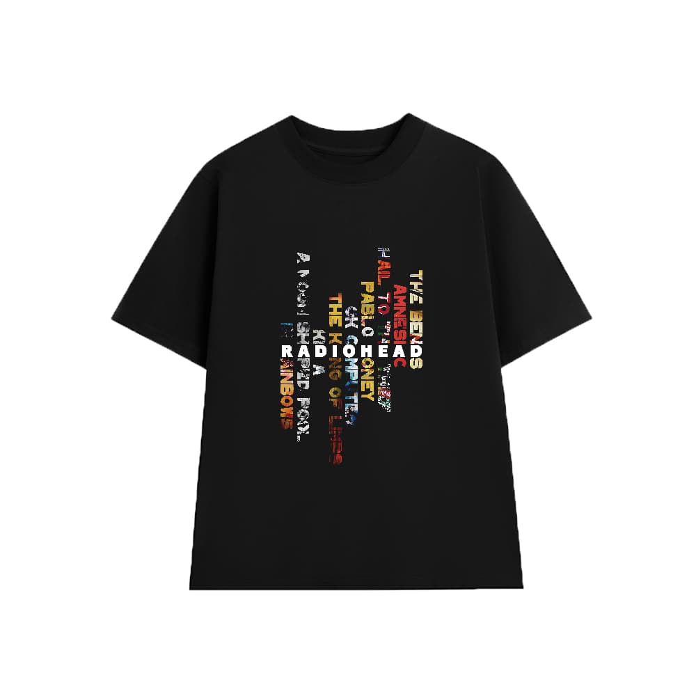 Áo Thun RADIOHEAD ALL ALBUM 04, Unisex Form Rộng Cotton Mềm