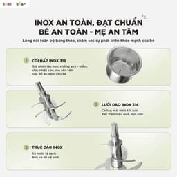 Máy Xay Ăn Dặm Bear 0.35L BFM-045KN Đa Năng Mini Tiện Lợi Bảo Hành 18 Tháng 4