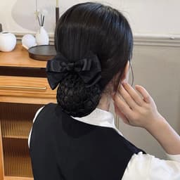 Kẹp tóc lưới nơ dubochic 10cm thiết kế đơn giản nhẹ đầu 2