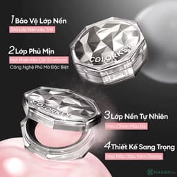Phấn Phủ Bột Kiềm Dầu Mỏng Nhẹ COLORKEY Hạt Phấn Siêu Mịn, Kiểm Soát Dầu 24h, Chống Nước, Lâu Trôi 8g/Hộp 2