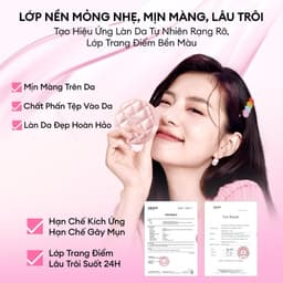 COLORKEY Cushion Chống Nắng SPF50+ PA++++ Kẻ Ô Hồng, Mỏng Nhẹ, Lâu Trôi 24H,  Nâng Tone Tự Nhiên, Dưỡng Sáng 11g 5