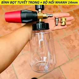 Bình phun bọt tuyết máy rửa xe dung tích 1L miệng Cao Cấp (Bình Mỏ Đỏ) 1
