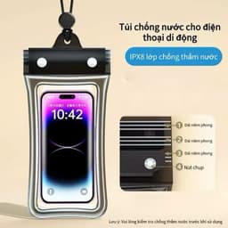 [Có Phao] Túi Chống Nước Điện Thoại 4 Lớp Có Phao Chống Thấm Nước, Cảm Ứng Mượt Mà, Chụp Ảnh Sắt Nét 1