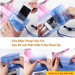 Túi Chống Nước Điện Thoại, 3 Lớp Chắc Chắn Không Thấm Nước, Màu Ngẫu Nhiên 3