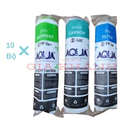 Combo 10 bộ lõi lọc 1,2,3 Aqua 10 inch _ 10 lõi 1 + 10 lõi 2 + 10 lõi 3 2