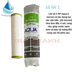 Combo 10 bộ lõi lọc 1,2,3 Aqua 10 inch _ 10 lõi 1 + 10 lõi 2 + 10 lõi 3 3
