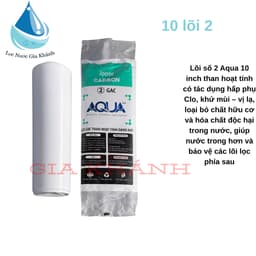 Combo 10 bộ lõi lọc 1,2,3 Aqua 10 inch _ 10 lõi 1 + 10 lõi 2 + 10 lõi 3 4