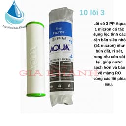 Combo 10 bộ lõi lọc 1,2,3 Aqua 10 inch _ 10 lõi 1 + 10 lõi 2 + 10 lõi 3 5