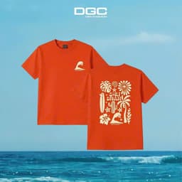Áo thun ngắn tay DGC dáng suông họa tiết mùa hè mát mẻ phù hợp đi biển, du lịch - SATBF137M 3