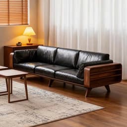 Ghế sofa gỗ tự nhiên đệm nỉ, da VUADECOR VS121 2