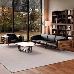 Ghế sofa gỗ tự nhiên đệm nỉ, da VUADECOR VS121 6