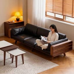 Ghế sofa gỗ tự nhiên đệm nỉ, da VUADECOR VS121 3
