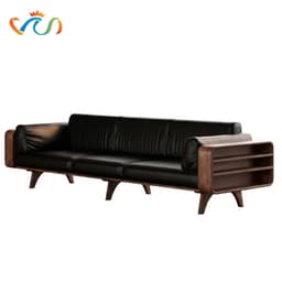 Ghế sofa gỗ tự nhiên đệm nỉ, da VUADECOR VS121 1