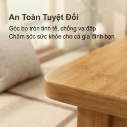 LACCOHUG Bàn Bệt Kiểu Nhật Ngồi Bệt Ván Dày Gấp Gọn TreTự Nhiên Nhập Khẩu Nguyên Chiếc 5