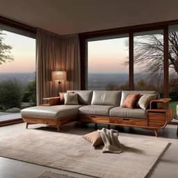Ghế sofa gỗ tự nhiên đệm nỉ, da VUADECOR VS122 3