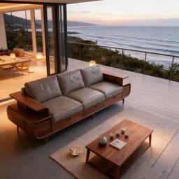 Ghế sofa gỗ tự nhiên đệm nỉ, da VUADECOR VS122 7
