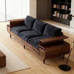 Ghế sofa gỗ tự nhiên đệm nỉ, da VUADECOR VS122 8