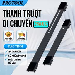 Thanh Trượt Đa Năng Di Chuyển Đồ Nặng Tải Trọng 500Lbs(250kg), Giá Đỡ Tủ lạnh Có Bánh Xe Có Thể Điều Chỉnh Kích Thước 1