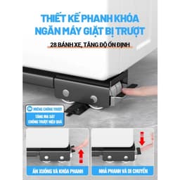 Thanh Trượt Đa Năng Di Chuyển Đồ Nặng Tải Trọng 500Lbs(250kg), Giá Đỡ Tủ lạnh Có Bánh Xe Có Thể Điều Chỉnh Kích Thước 3