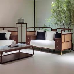 Ghế sofa gỗ tự nhiên phối mây VUADECOR VS123 6