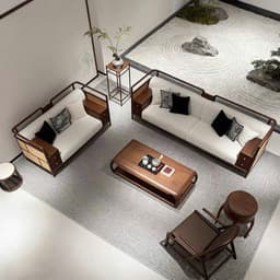 Ghế sofa gỗ tự nhiên phối mây VUADECOR VS123 8