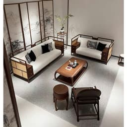 Ghế sofa gỗ tự nhiên phối mây VUADECOR VS123 5