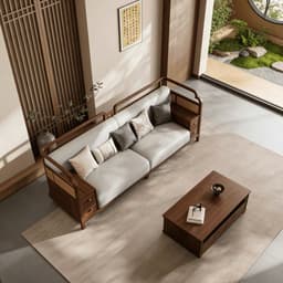Ghế sofa gỗ tự nhiên phối mây VUADECOR VS124 4
