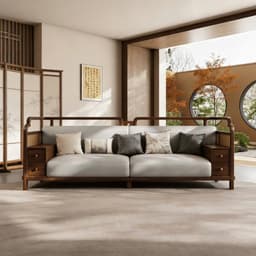 Ghế sofa gỗ tự nhiên phối mây VUADECOR VS124 3
