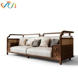 Ghế sofa gỗ tự nhiên phối mây VUADECOR VS124 1