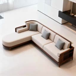 Ghế sofa góc gỗ đệm nỉ VUADECOR VS125 4