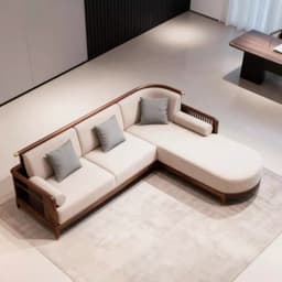 Ghế sofa góc gỗ đệm nỉ VUADECOR VS125 5