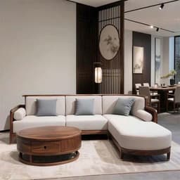 Ghế sofa góc gỗ đệm nỉ VUADECOR VS125 7