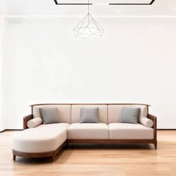 Ghế sofa góc gỗ đệm nỉ VUADECOR VS125 2