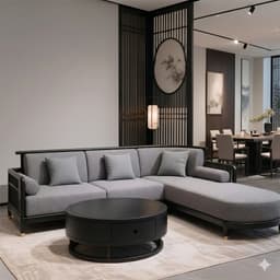Ghế sofa góc gỗ đệm nỉ VUADECOR VS125 8